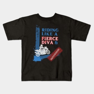 Fierce diva rider Kids T-Shirt